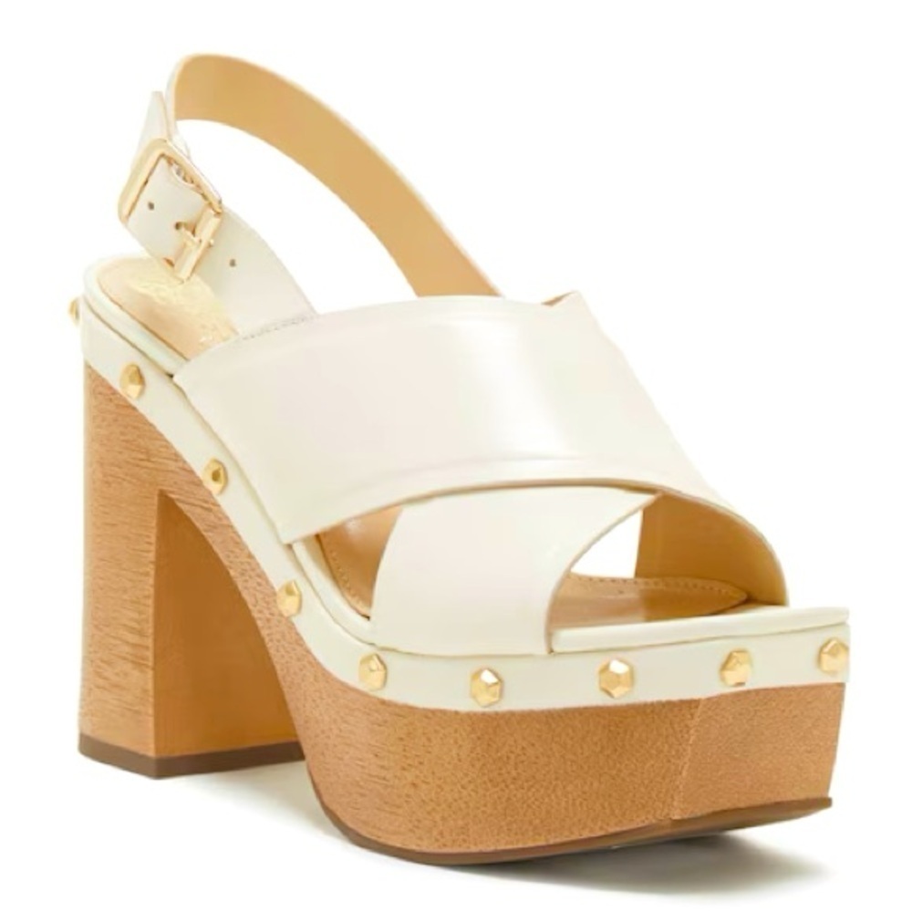 NWT VINCE CAMUTO Jenevya Platform Sandal Off White 9M